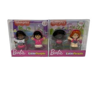 Fisher-Price Little People Barbie Swim & Sleepover‎ Sets of Figures 2-Pack NEW